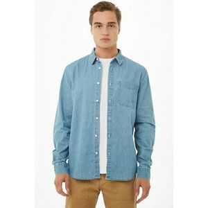 Forever 21 Denim Washed Button Down Shirt